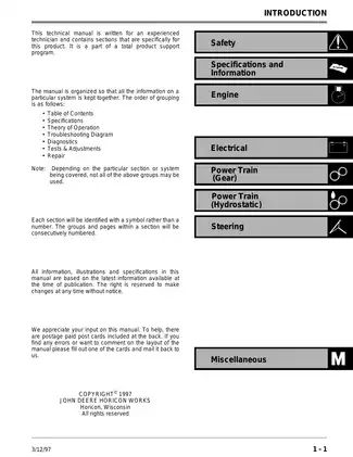 John Deere STX30, STX38, STX46 technical manual Preview image 3