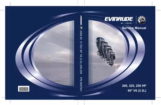 2008 Evinrude E-TEC 200, 225, 250hp, V6, 3,3 l, outboard motor service manual