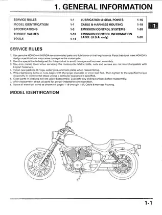 2001-2003 Honda VT750DC service manual Preview image 5