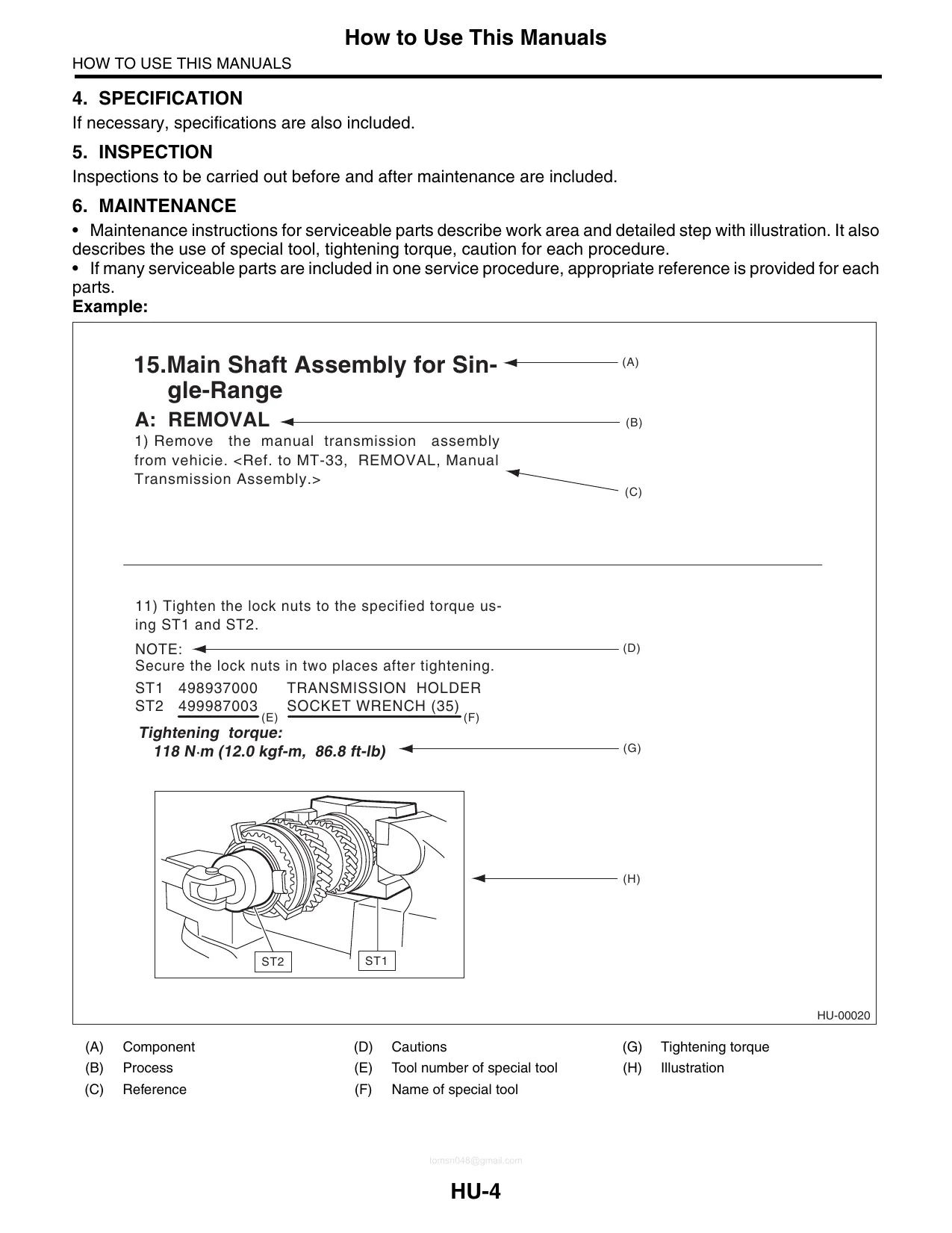 2008-2009 Subaru Legacy repair manual Preview image 2
