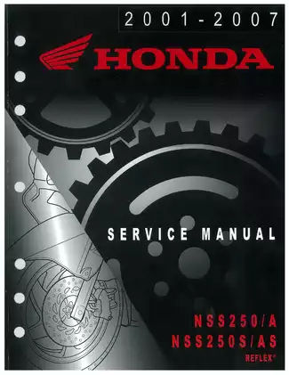 2001-2007 Honda NSS250 Reflex service manual Preview image 1