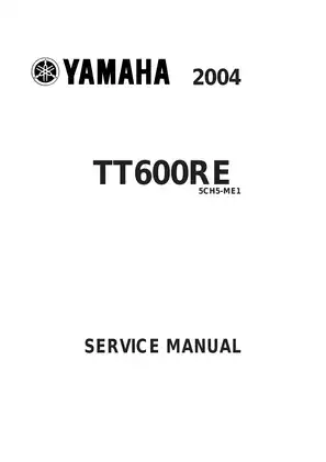 2002-2009 Yamaha TT600, XT600, TT600E, TT600R service manual Preview image 1