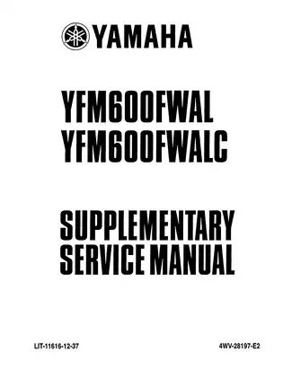 1998-2001 Yamaha Grizzly YFM600 4×4 service manual Preview image 2