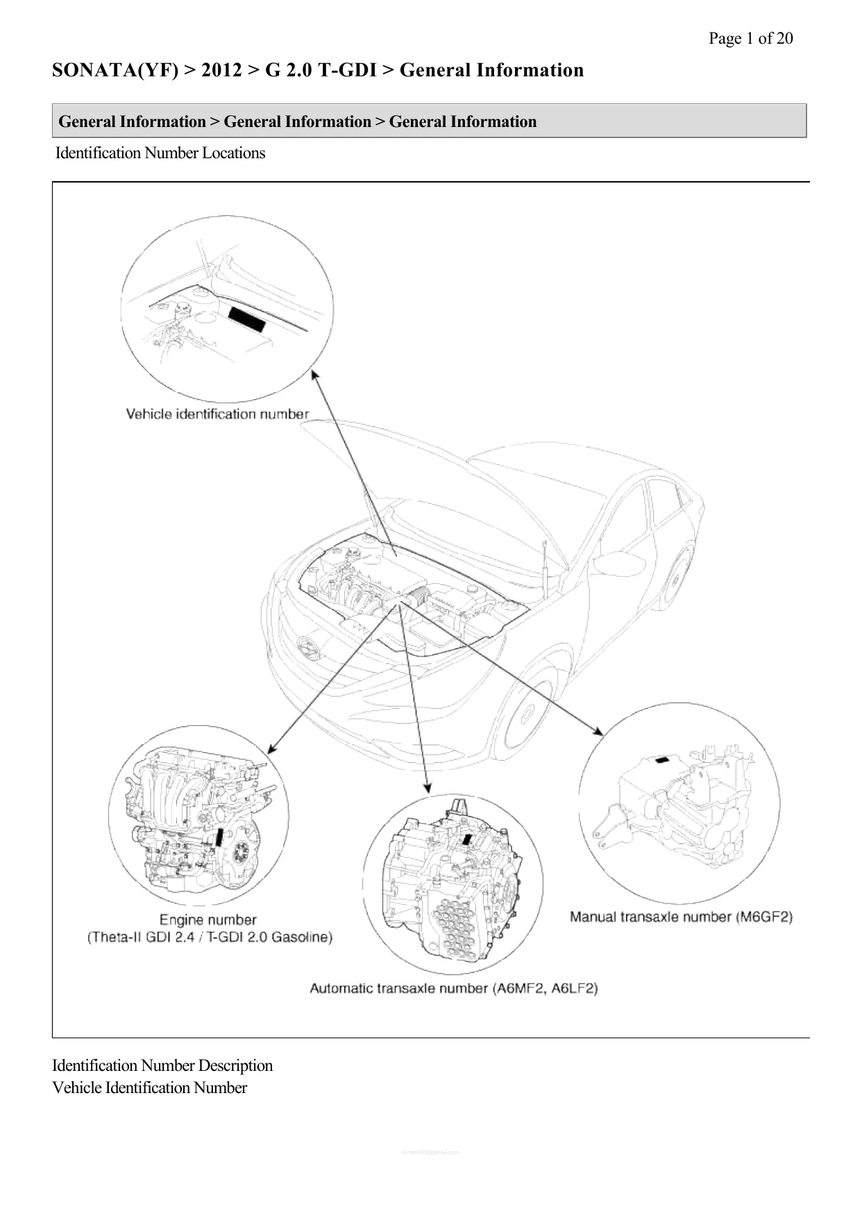 2012 Hyundai Sonata 2.4L and 2.0L turbo manual