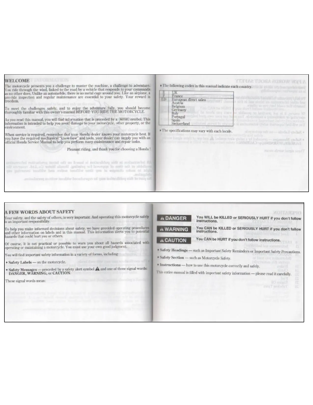 Honda CBR125R owners manual Preview image 3