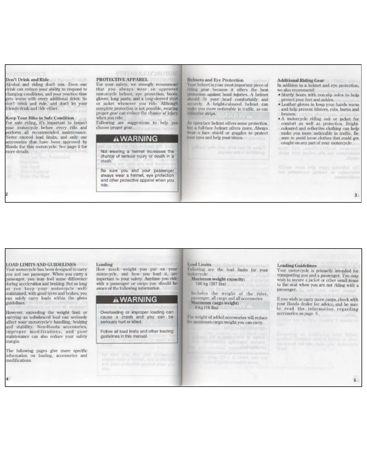 Honda CBR125R owners manual Preview image 5