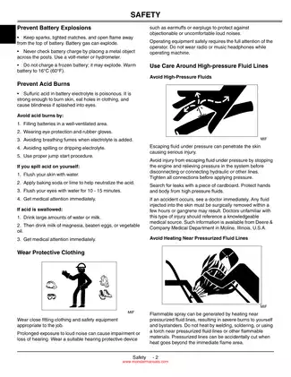 John Deere L100 series L100, L110, L120, L130 lawn tractor technical manual Preview image 4