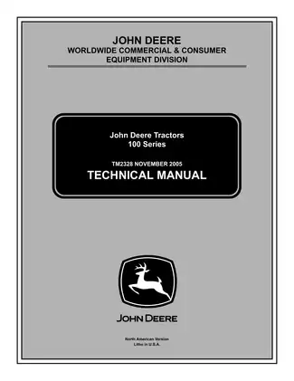 John Deere 102, 115, 125, 135, 145, 155C, 190C tractors technical manual Preview image 1