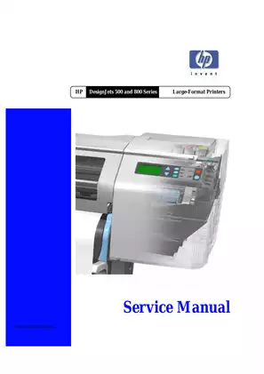 HP Designjet 500, 500PS, 800 & 800PS plotter / printer service manual Preview image 1