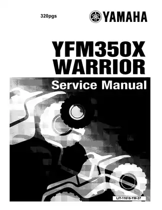 1997 Yamaha 350X, YFM350, YFZ350 warrior service manual