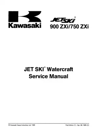 1995 Kawasaki Jet Ski 900ZXi, 750ZXi service manual Preview image 3