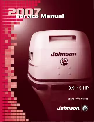 2007 Johnson Evinrude 9.9 hp, 15 hp outboard motor service manual