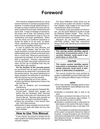 1996-2008 Kawasaki Vulcan 500 service manual Preview image 5