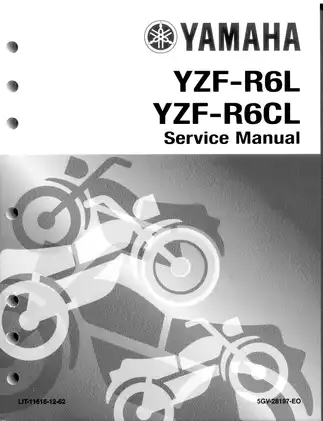 1999-2002 Yamaha YZF-R6L, YZF-R6CL service manual Preview image 1
