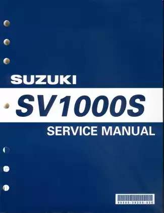 2003 Suzuki SV1000S service manual