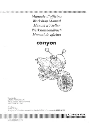 1997 Cagiva Canyon workshop manual Preview image 5