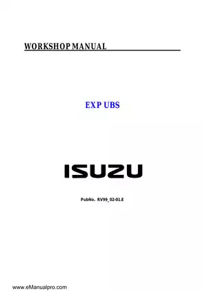1998-1999 Isuzu Trooper workshop manual