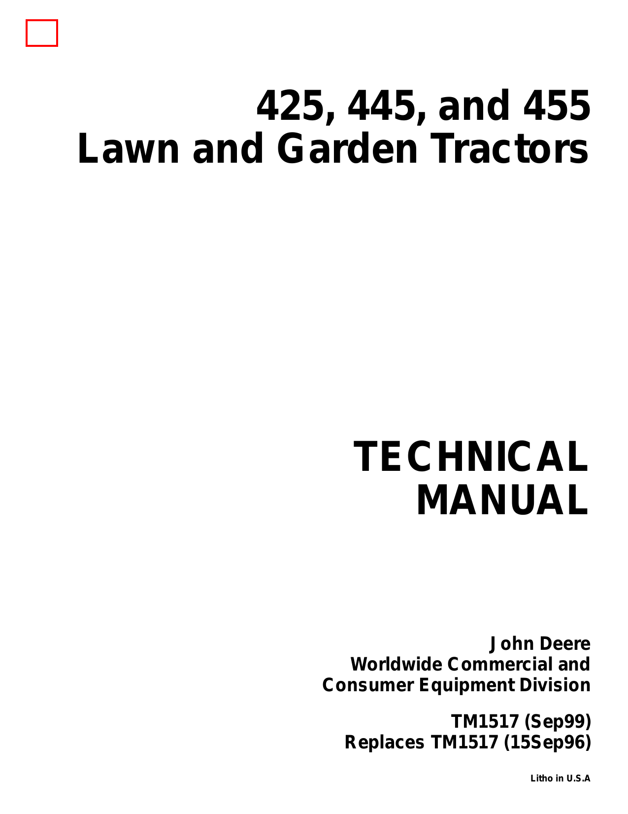 John deere 445 online technical manual