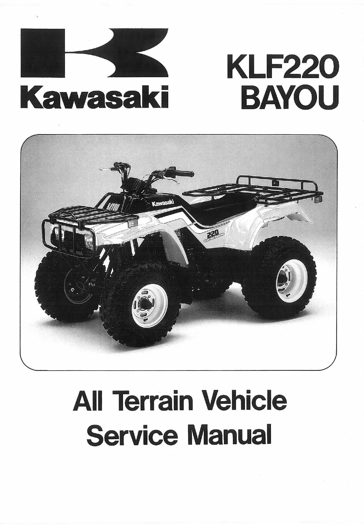 1988-2002 Kawasaki Bayou 220, KLF220A repair manual Preview image 1