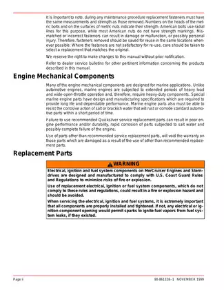 Mercury Mercruiser No. 25 marine engine GM V-6 262 CID 4.3L service manual Preview image 3